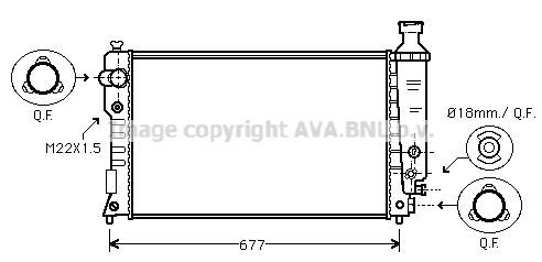 AVA QUALITY COOLING Радиатор, охлаждение двигателя PE2125